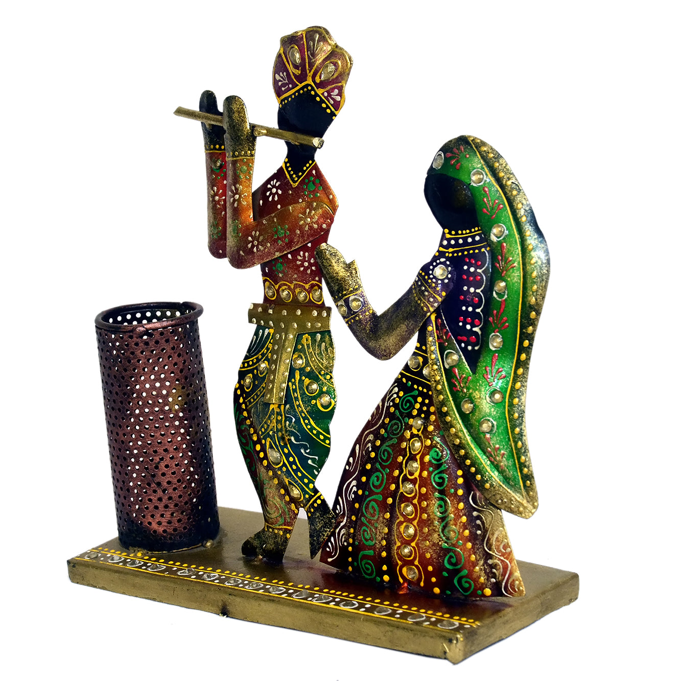Handcrafted Radha Krishna Pen Holder I-241-A