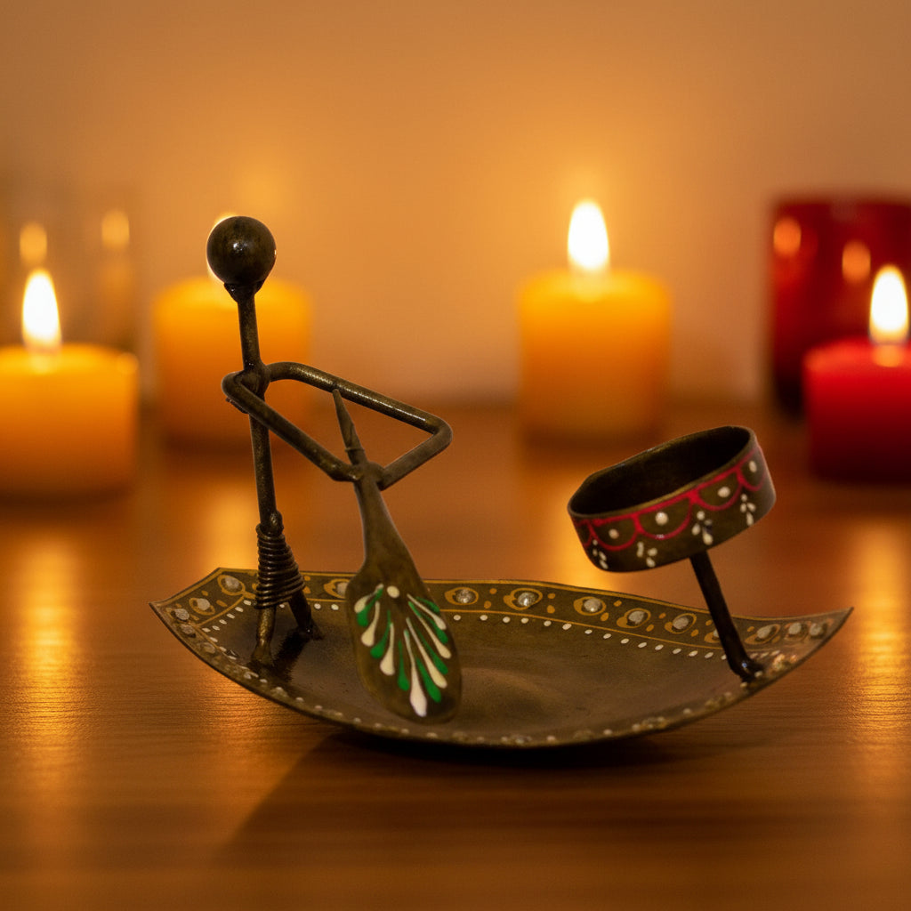 Boat Candle Figurine Holder I-244-A