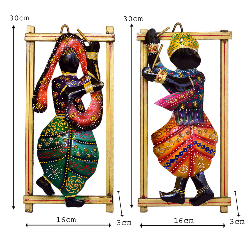 Handcrafted Indian Musician Wall Art Set I-248-A