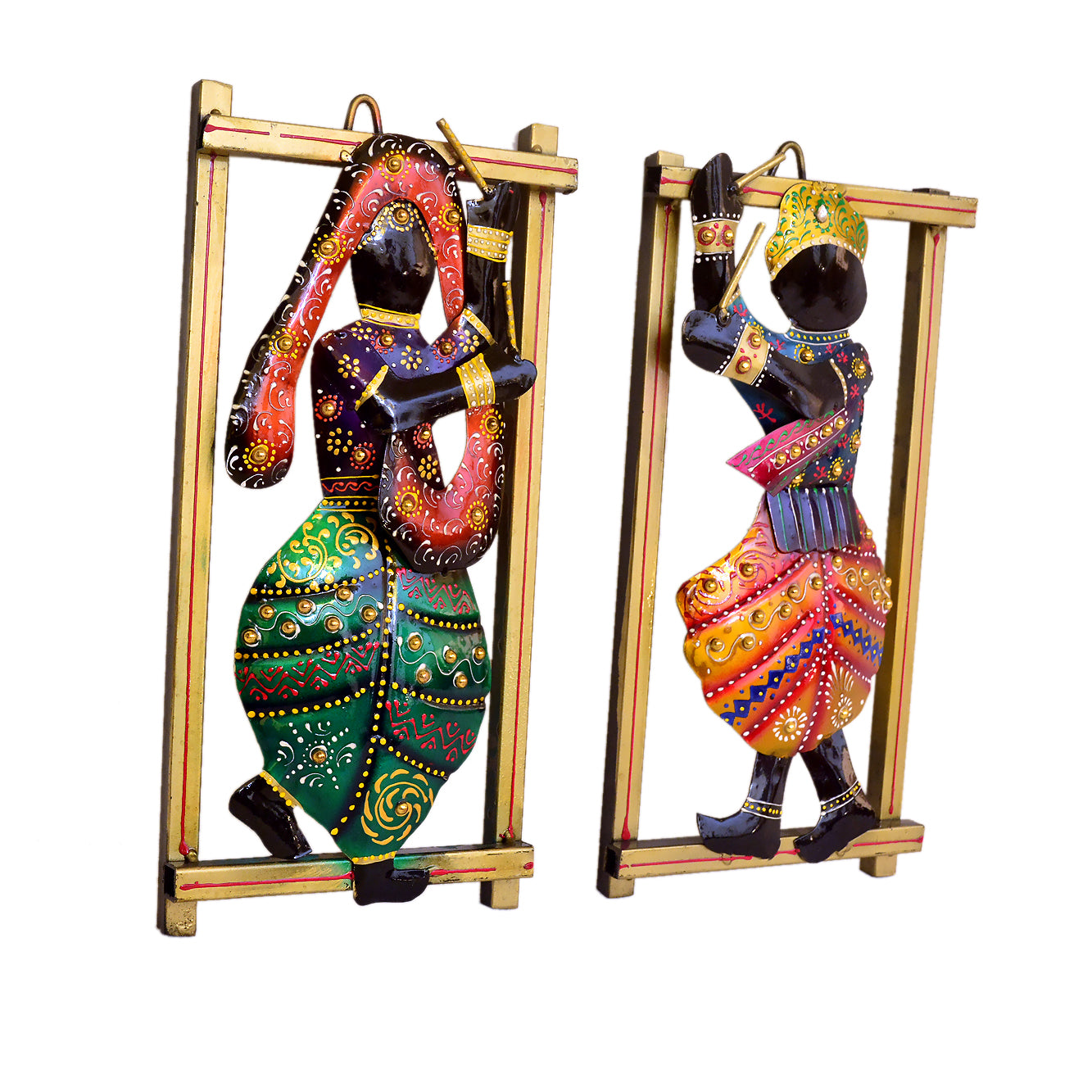 Handcrafted Indian Musician Wall Art Set I-248-A