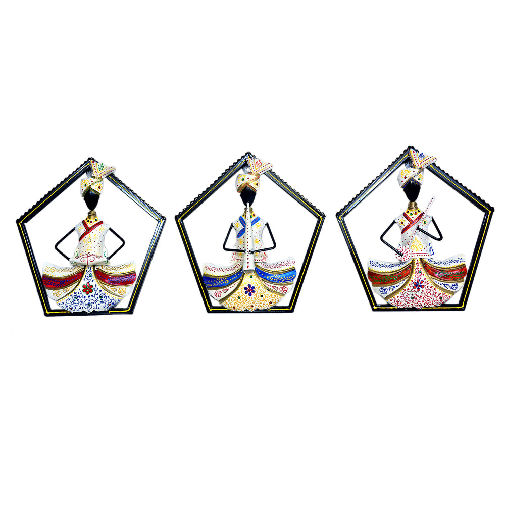 Handcrafted Metal Figurines - Set of 3 Traditional Indian Art I-250-A