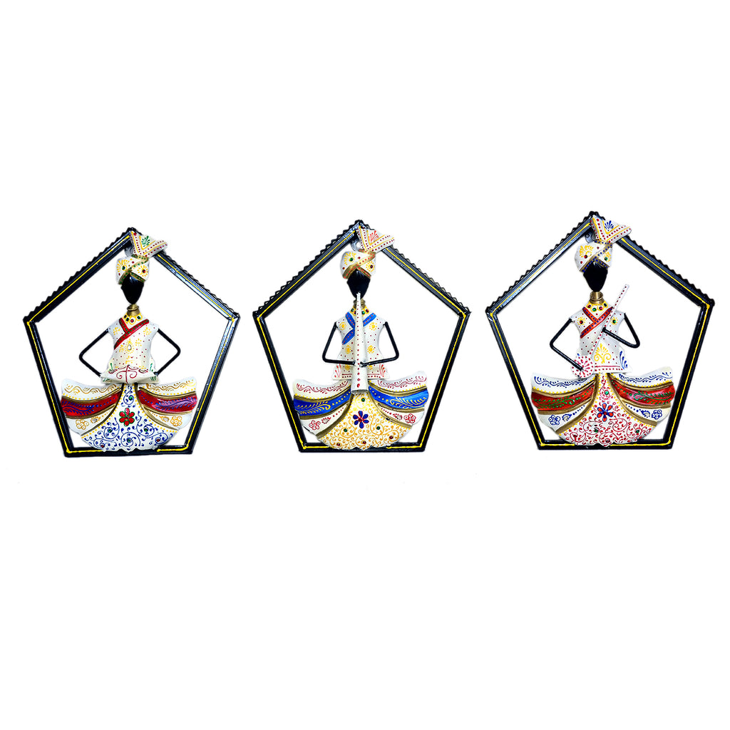 Handcrafted Metal Figurines - Set of 3 Traditional Indian Art I-250-A