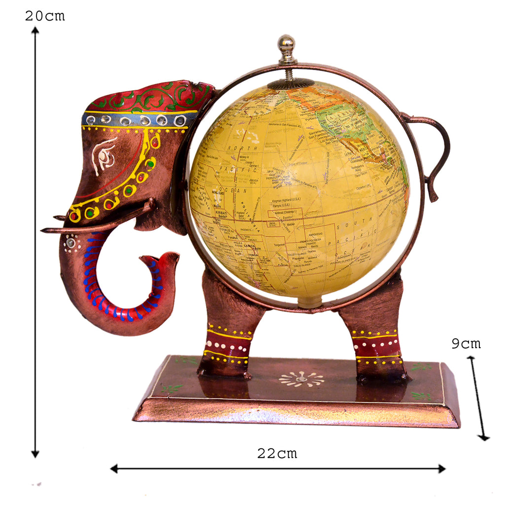 Metal Elephant Globe Showpiece I-251-A