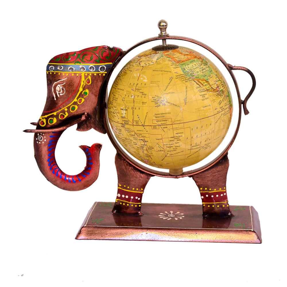 Metal Elephant Globe Showpiece I-251-A