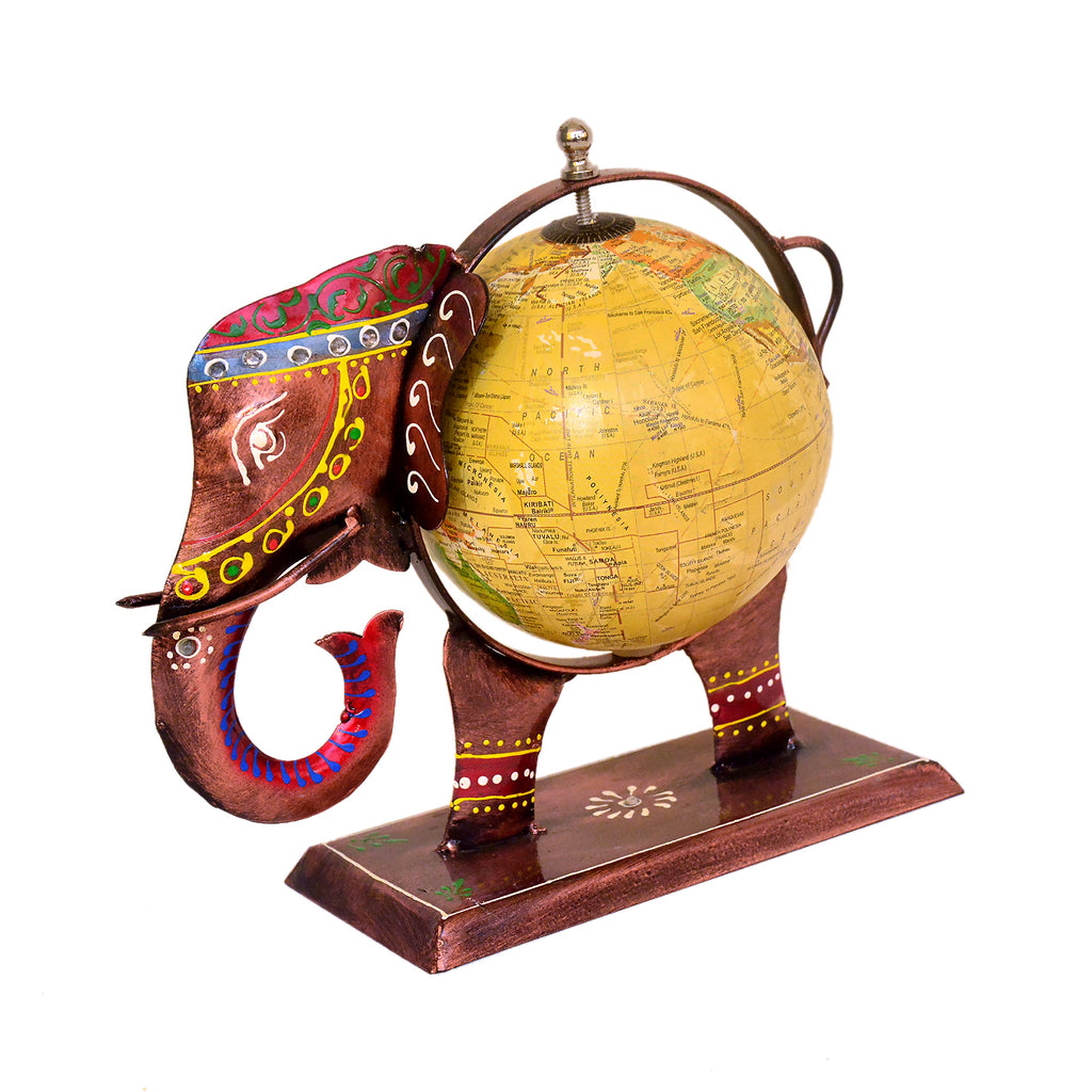 Metal Elephant Globe Showpiece I-251-A