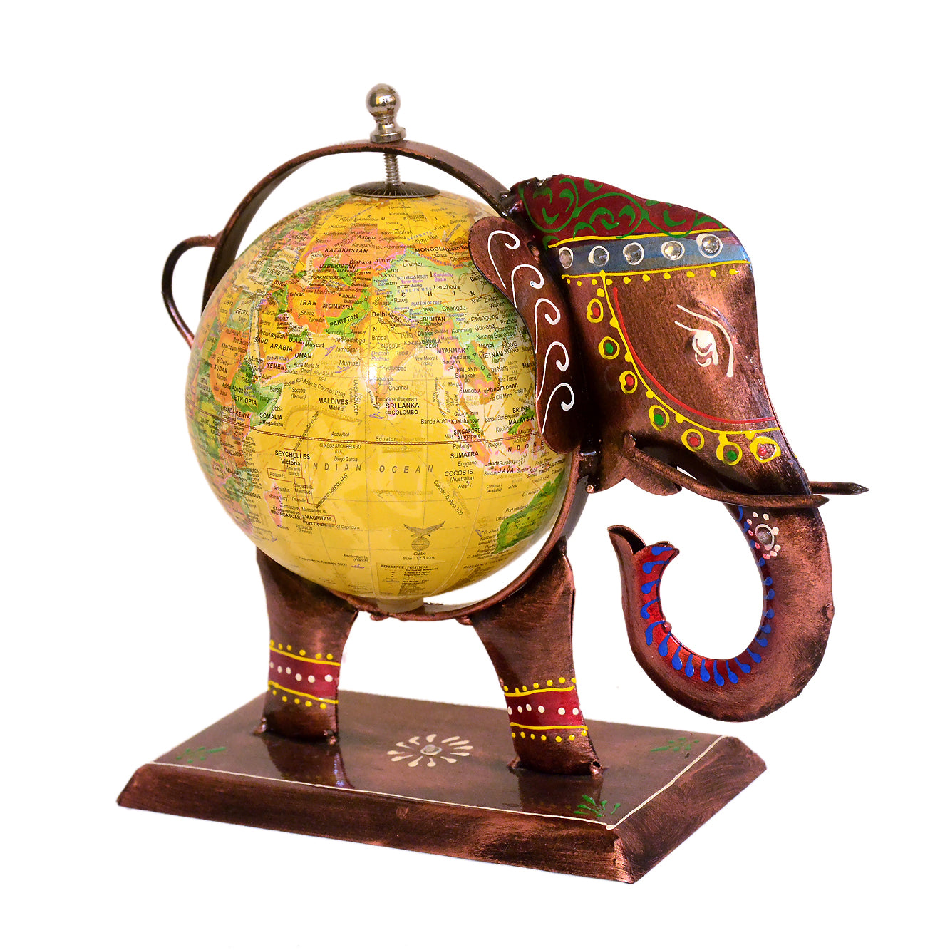 Metal Elephant Globe Showpiece I-251-A
