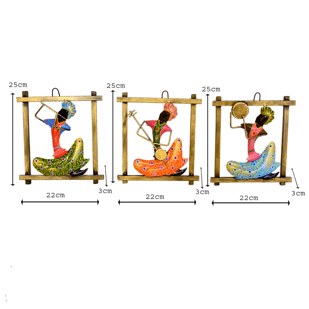 Handcrafted Tribal Wall Art Set of 3 I-252-A