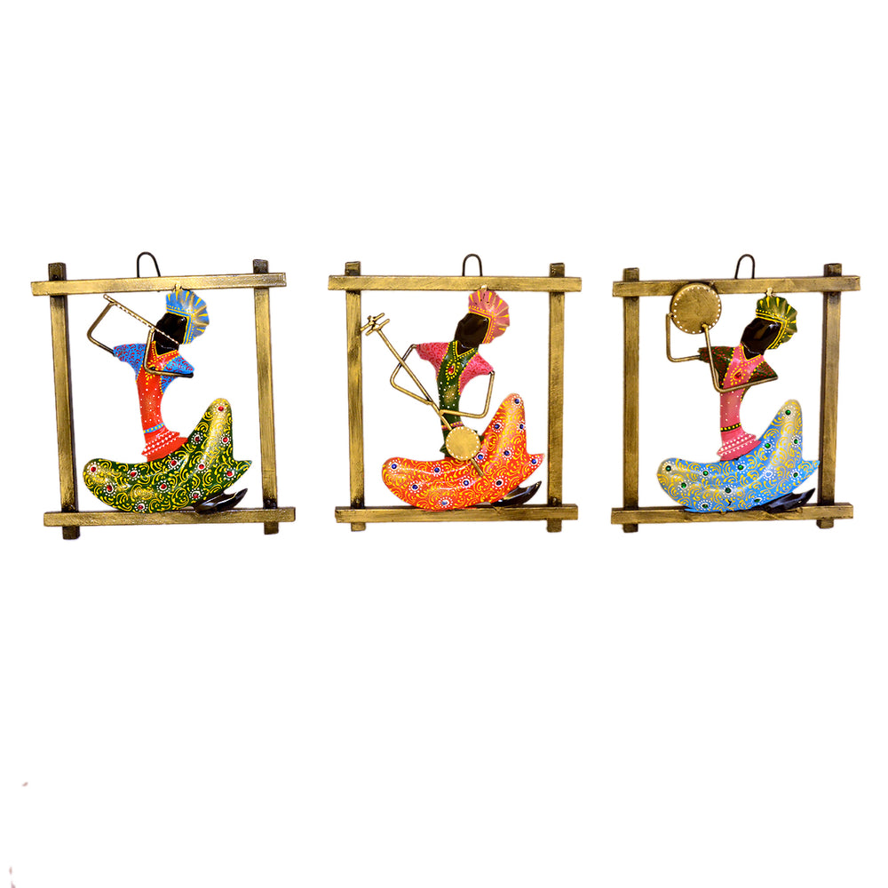 Handcrafted Tribal Wall Art Set of 3 I-252-A