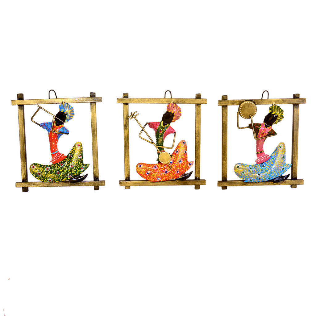 Handcrafted Tribal Wall Art Set of 3 I-252-A