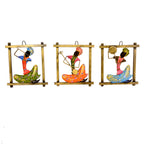 Handcrafted Tribal Wall Art Set of 3 I-252-A
