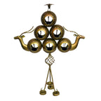 Handcrafted Golden Deer & 6 Candle Holder I-255-A