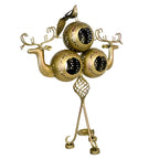 Handcrafted Golden Deer & Candle Holder I-255-B