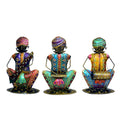 Handcrafted Metal Musician Figurines - Set of 3 I-256-A