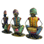 Handcrafted Metal Musician Figurines - Set of 3 I-256-A
