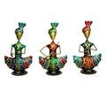 Handcrafted Metal Musician Lady Figurines - Set of 3 I-257-A