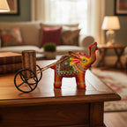Handcrafted Elephant Rickshaw Pen Holder I-260-A