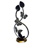 Golden Butterfly & Leaf Metal Sculpture I-263-A