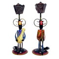 Handcrafted Metal Musician Electric Light Holders - Set of 2 I-266-A