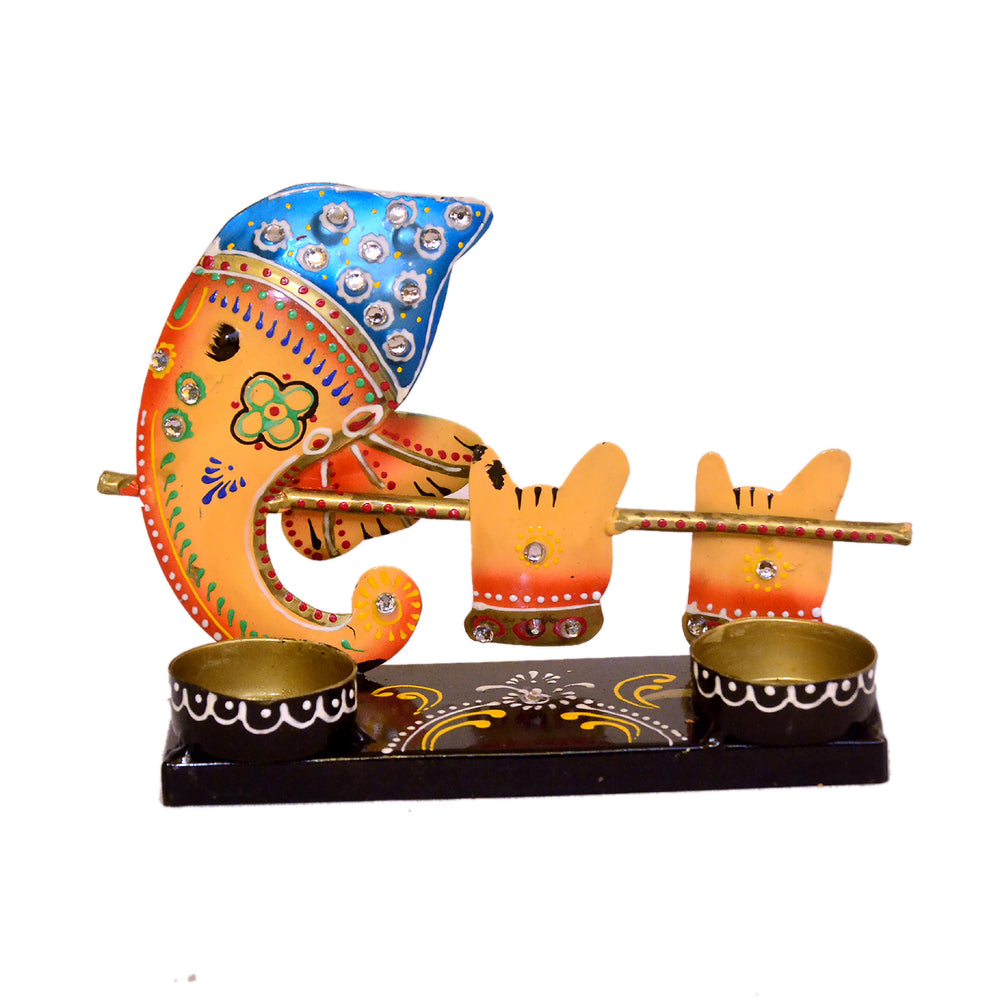 Ganesha tea light holder Decorative Piece I-273-A