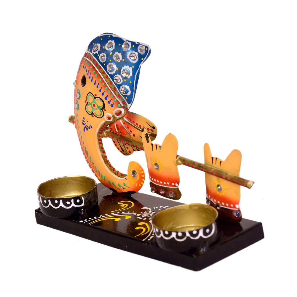 Ganesha tea light holder Decorative Piece I-273-A
