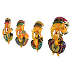 Handcrafted Musical Ganesha Figurine Set of 4, I-274-A