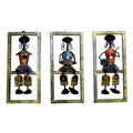 Handcrafted Metal Wall Art - Set of 3 Musical Figurines I-281-A