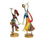 Handcrafted Metal Dandiya Dancers - Set of 2, I-288-A