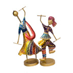 Handcrafted Metal Dandiya Dancers - Set of 2, I-288-A