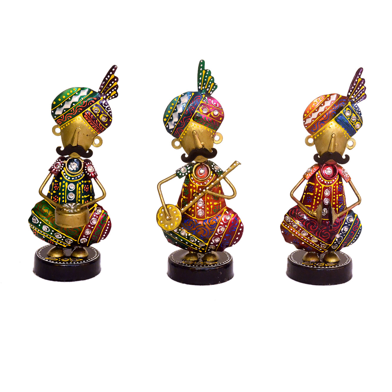 Hand-Painted Metal Musician Figurines Set I-291-A