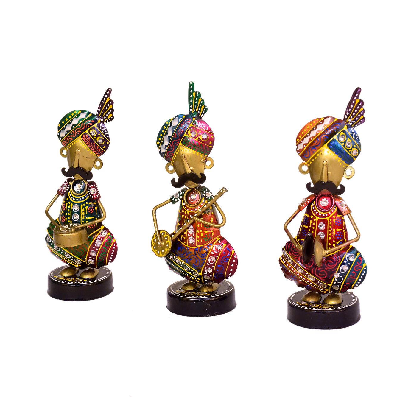 Hand-Painted Metal Musician Figurines Set I-291-A