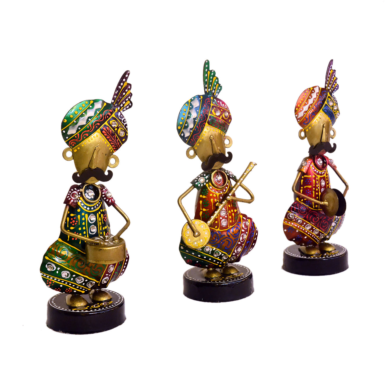 Hand-Painted Metal Musician Figurines Set I-291-A
