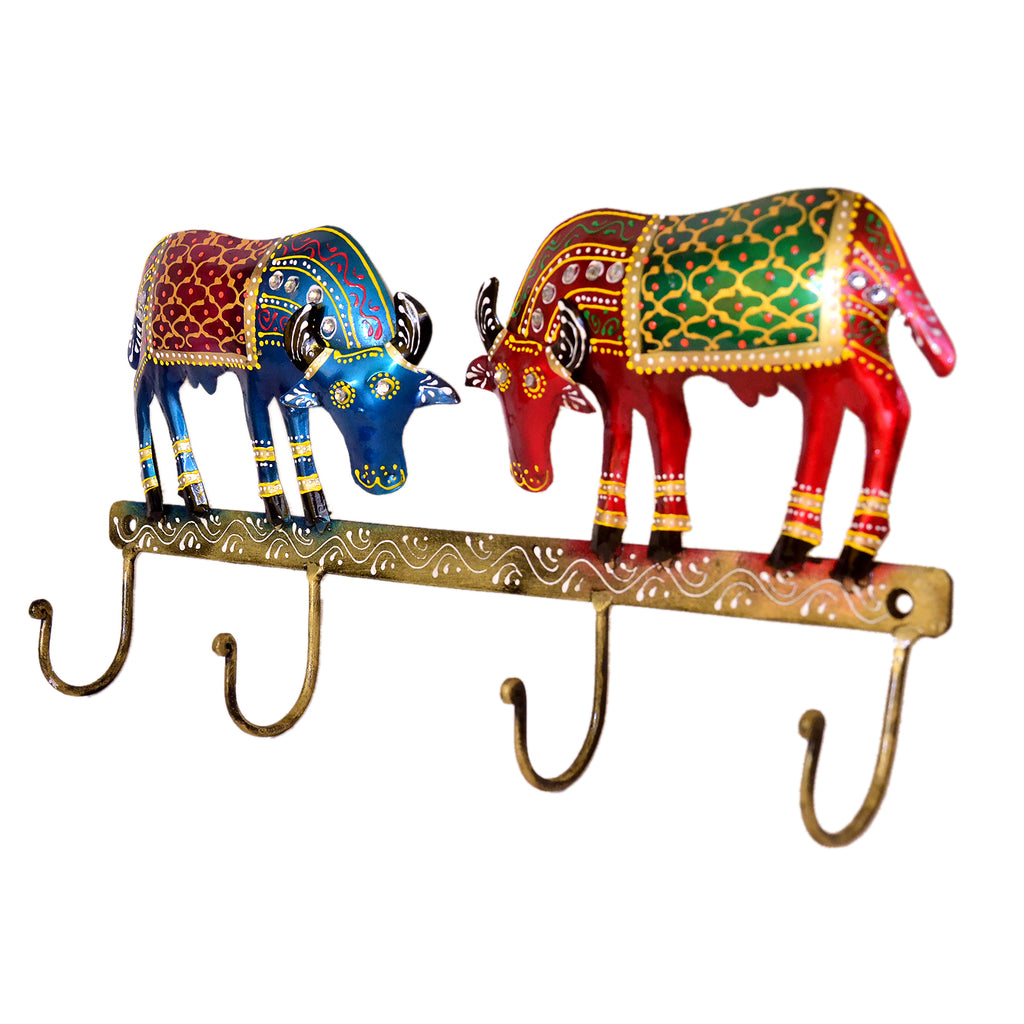 Hand-Painted Metal Cow Wall Hooks I-294-A