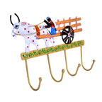 Handcrafted Bullock Cart Key Holder with Hooks I-302-A