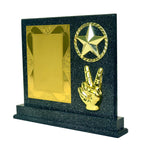 Premium Wooden Achievement Award with Star and Victory Symbols M-228-A