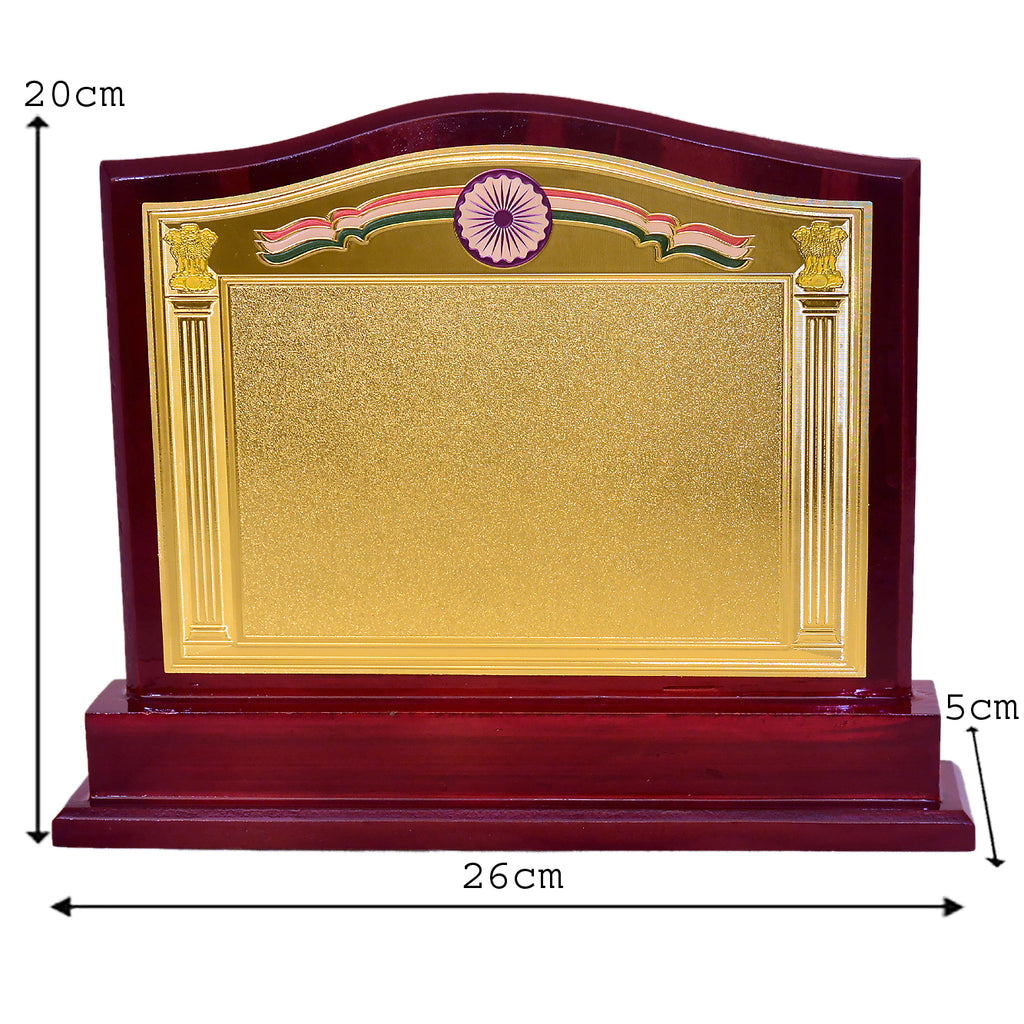Patriotic Wooden  Award with Indian National Emblem M-313-A