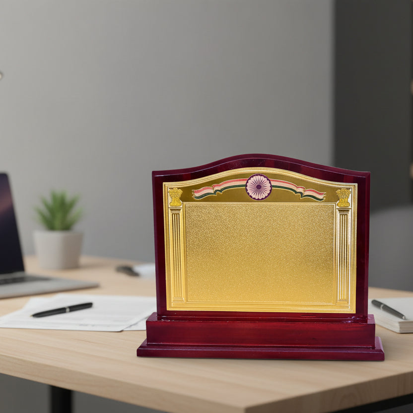 Patriotic Wooden  Award with Indian National Emblem M-313-A