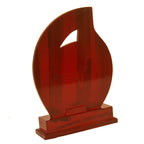 Elegant Wooden Mementos Trophy with Golden Metal Plate M-583