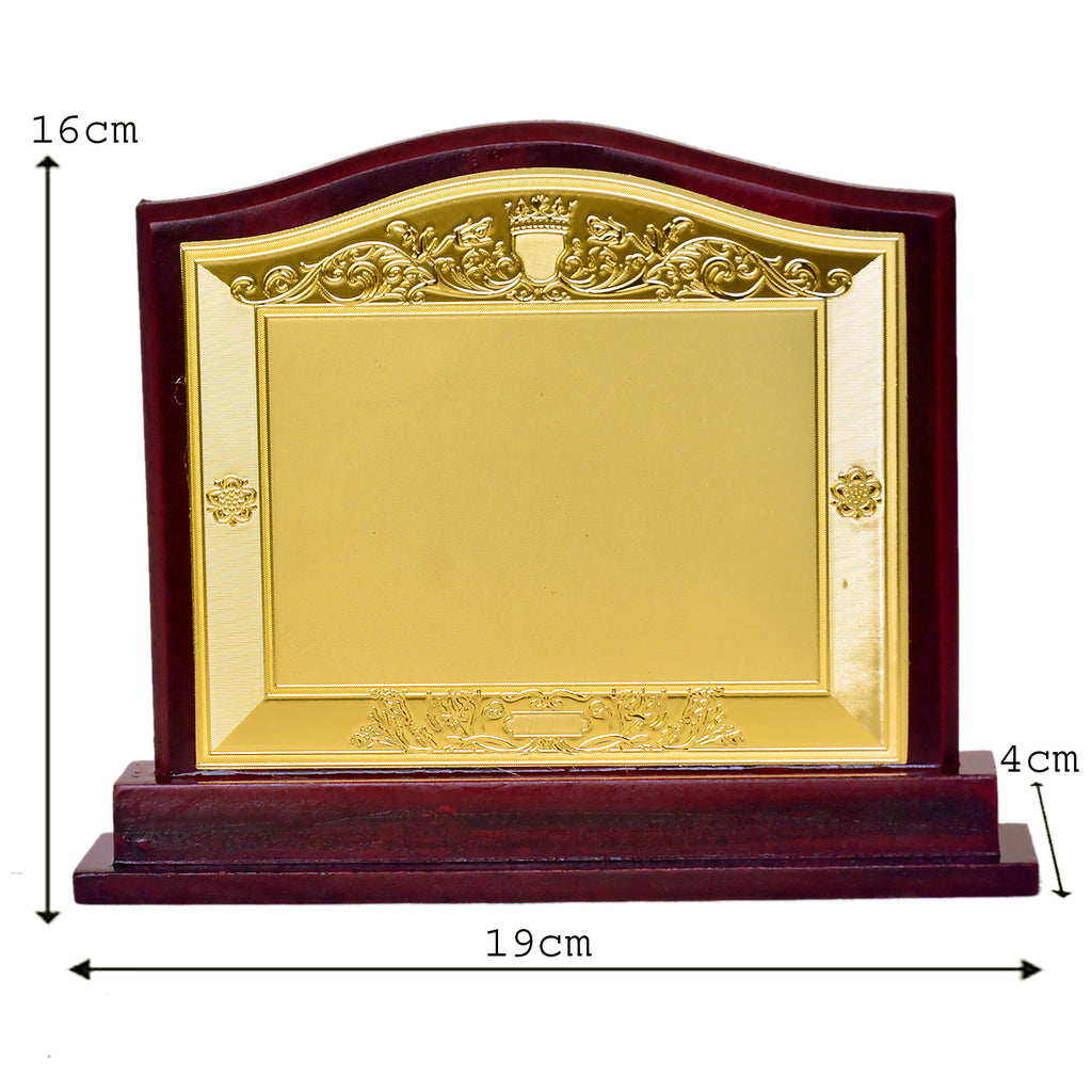 Premium Wooden Award with Ornate Gold Engraving M-84-A
