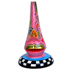 Hand-Painted Wooden Abstract Face Sculpture, A Stunning Artistic Accent WD-18-B