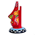 Hand-Painted Wooden Abstract Face Sculpture, A Stunning Artistic Accent WD-18-C