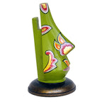 Hand-Painted Wooden Abstract Face Sculpture, A Stunning Artistic Accent WD-18-D
