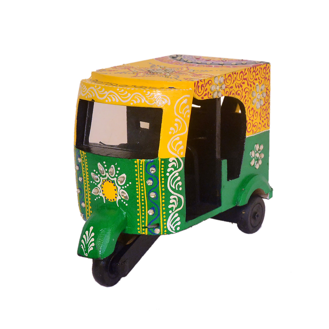 Hand-Painted Indian Auto-Rickshaw Decorative Piece WD-194-A