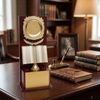 CraftEarth Premium Wooden Book Memento Trophy | M-404-A