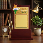 Premium Wooden India Map Memento | Golden Patriotic Award & Recognition Memento M-633