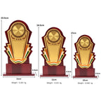 Premium Wooden Tricolor Memento Award | Elegant Golden Memento with Indian Flag Accents M-243