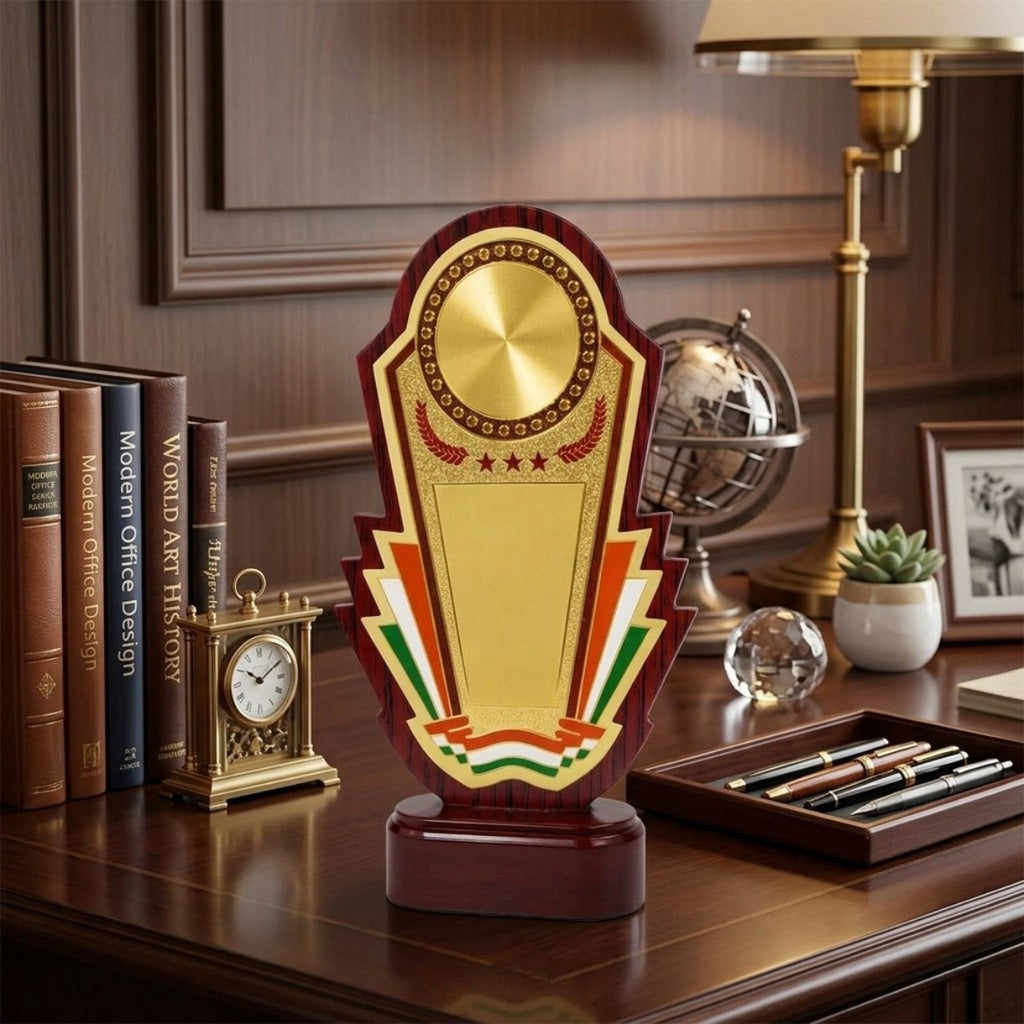 Premium Tricolor Theme Fiber Memento Award M-589