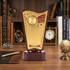 Premium Fiber & Wooden Finish Achievement Memento M-624