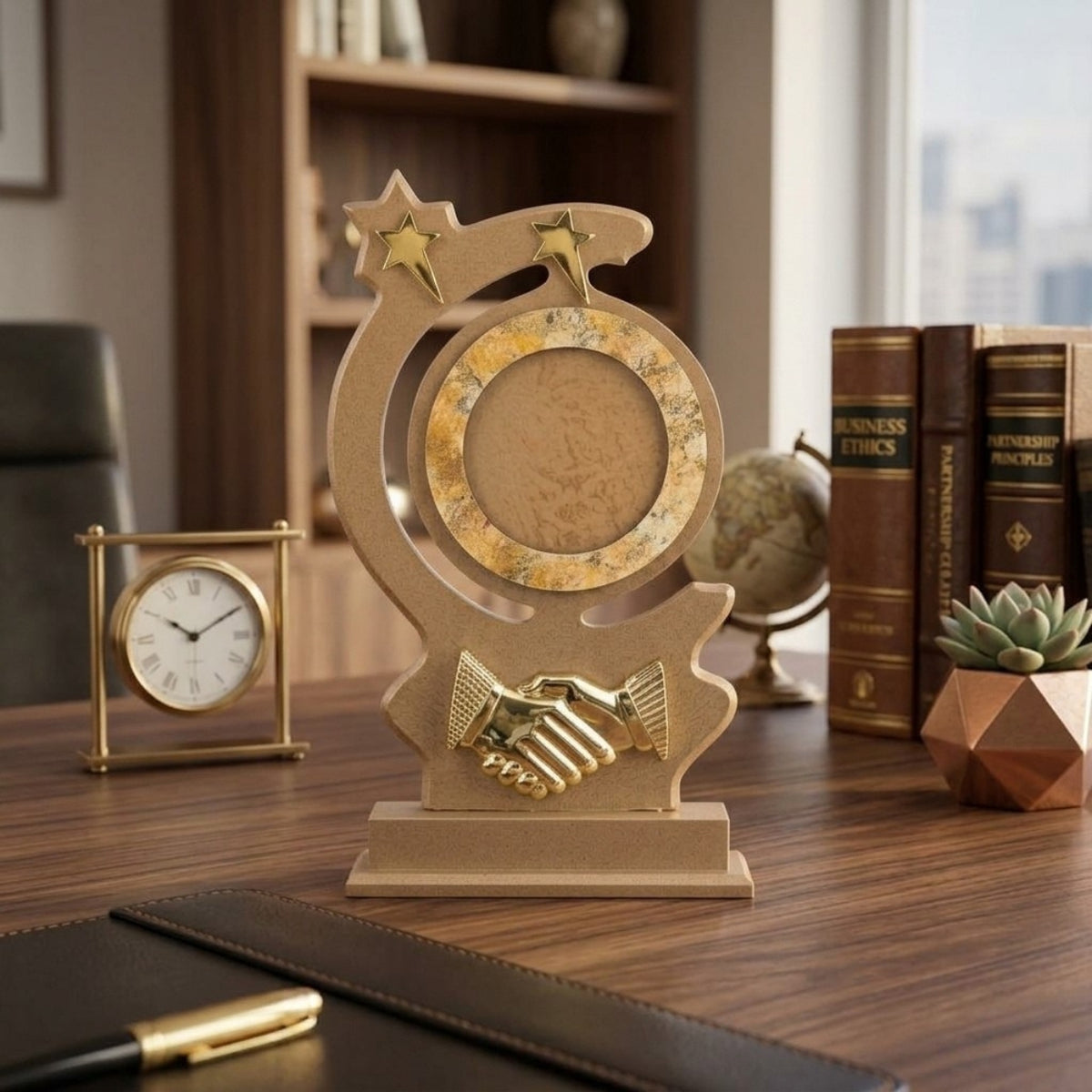 Artisanal Wooden Partnership & Global Excellence Recognition Trophy M-486