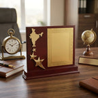 Patriotic India Map & Rising Stars Wooden Recognition Award M-70-A