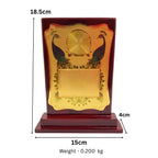 Traditional Indian Twin Peacock & Ashoka Chakra  Memento M-582-A